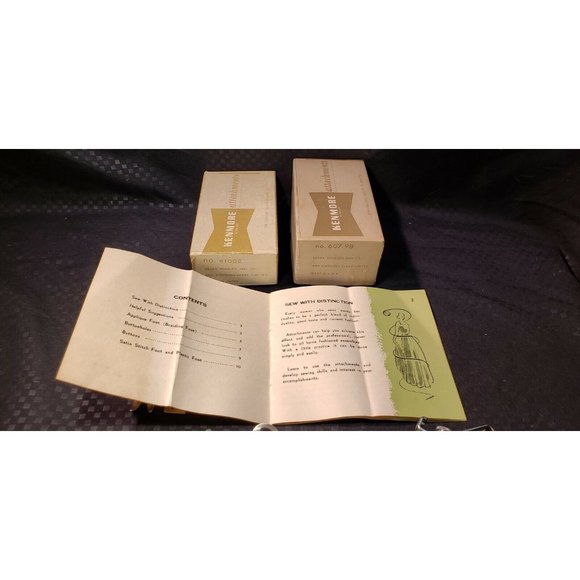 Vintage Kenmore Sewing Machine Attachments 2 Original Boxes #607.98 & #61002 - Picture 4 of 7